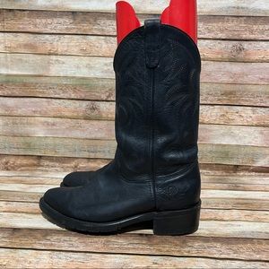 Double H Black Leather Boots